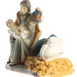 Palais du Rosaire Statue Sainte Famille avec Marie qui dort en résine 10cm^ Statue De La Sainte Famille