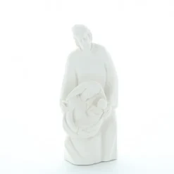 Palais du Rosaire Statue Sainte Famille épurée en résine blanche 12 cm^ Décoration De Noël | Statue De La Sainte Famille