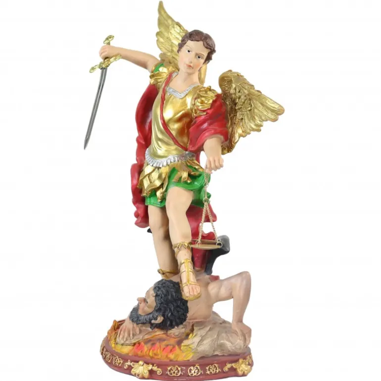 Palais du Rosaire Statue St Michel résine 60cm^ Statue Ange | Statue De Saint Michel