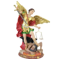 Palais du Rosaire Statue St Michel résine 60cm^ Statue Ange | Statue De Saint Michel