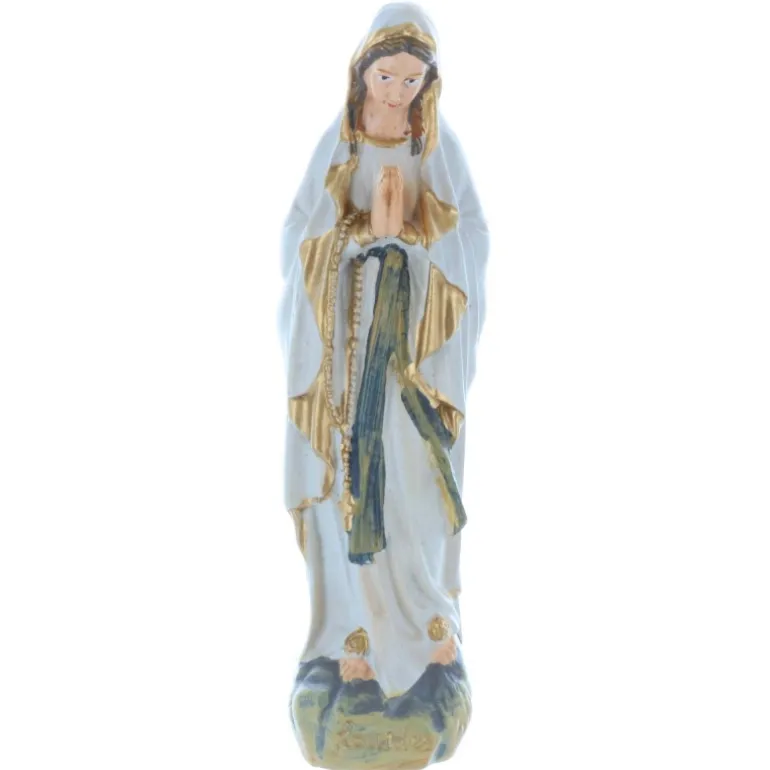 Palais du Rosaire Statue Vierge Marie 10 cm style antique en résine^ Statue De Notre Dame De Lourdes