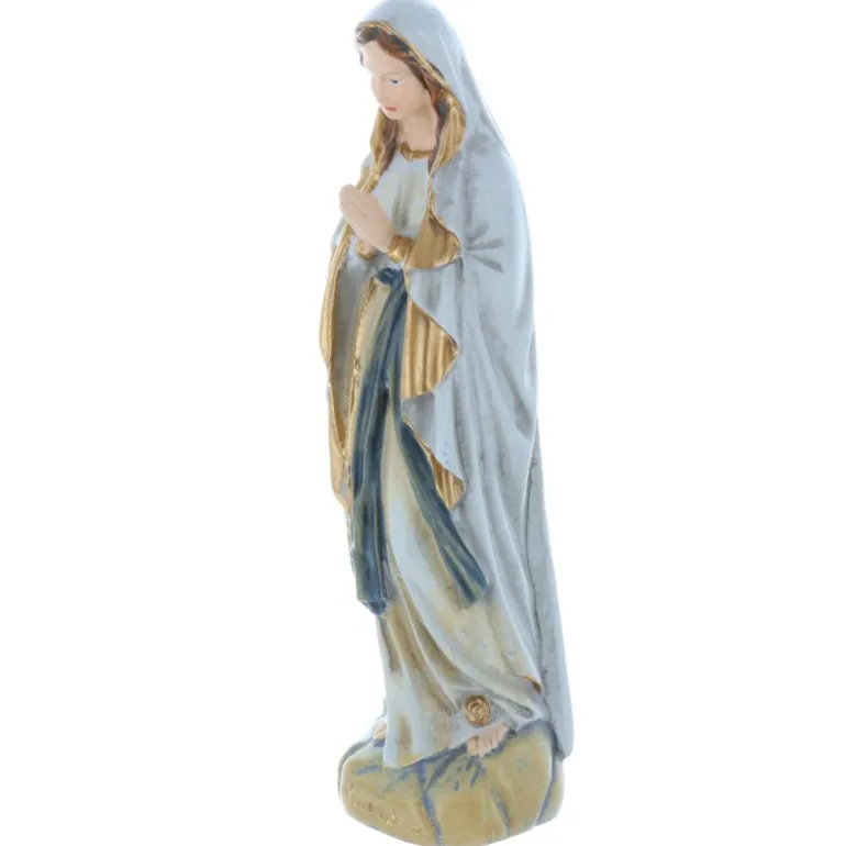 Palais du Rosaire Statue Vierge Marie 20cm style antique en résine^ Statue De Notre Dame De Lourdes