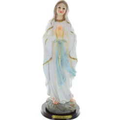 Palais du Rosaire Statue Vierge Marie décorée en résine 30 cm^ Statue De Notre Dame De Lourdes