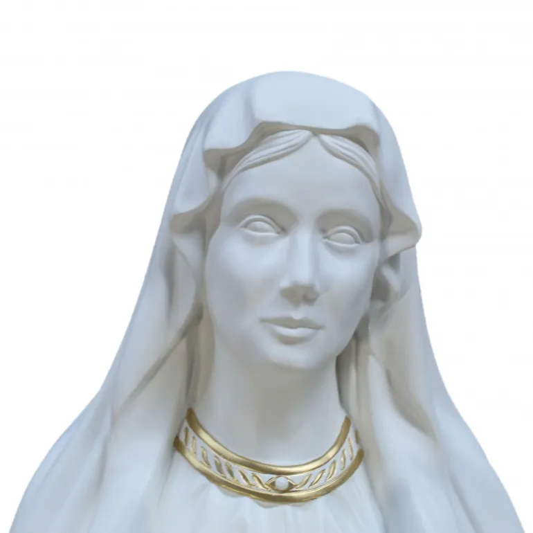 Palais du Rosaire Statue Vierge Marie en résine blanche 150cm^ Statue De Grande Taille