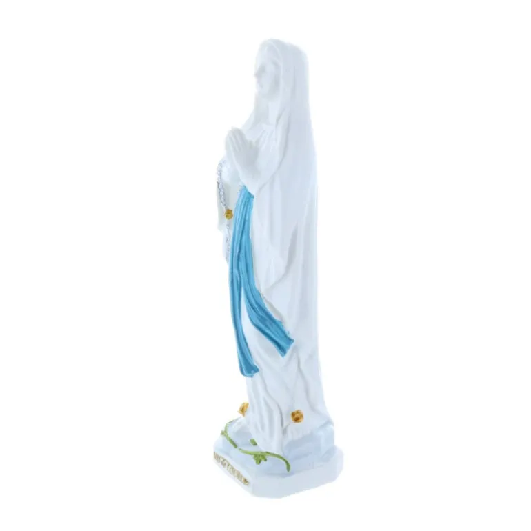 Palais du Rosaire Statue Vierge Marie épurée en résine 14 cm^ Statue De Notre Dame De Lourdes