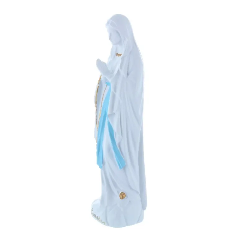 Palais du Rosaire Statue Vierge Marie épurée en résine pour l'extérieur 15 cm^ Statue Pour Extérieur
