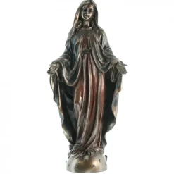 Palais du Rosaire Statue Vierge Miraculeuse en bronze coulé à froid 21cm^ Statue Funéraire | Statue En Bronze Et Métal