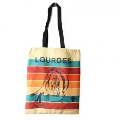 Palais du Rosaire Tote Bag avec rayures et Apparition de Lourdes noire^ Porte-Feuille