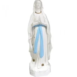 Palais du Rosaire Très Grande Statue Notre Dame de Lourdes blanche et bleue 130 cm^ Statue De Grande Taille | Statue De Notre Dame De Lourdes