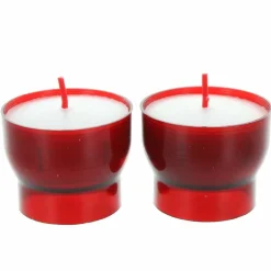 Palais du Rosaire 24 Veilleuses bougies rouge Votive 4 cm durée 6H^ Bougie Funéraire | Baptême
